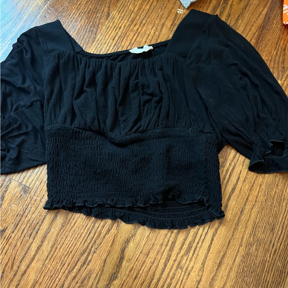 Black Ruffled Alter’d State Top
